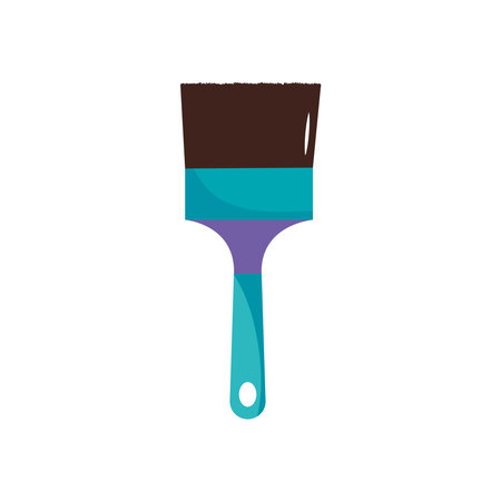 paint brush icon over white background, flat style, vector illustrationのイラスト素材