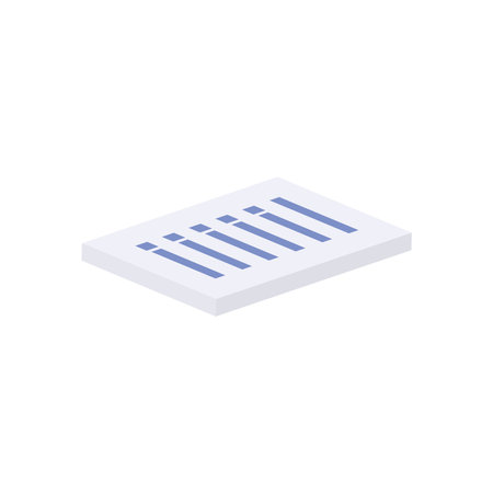 document page icon over white background, flat style, vector illustrationのイラスト素材