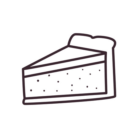 Sweet cake line style icon design, dessert food delicious sugar snack and tasty theme Vector illustrationのイラスト素材