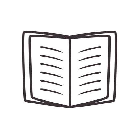 book daily sticker line style icon design, Education literature and read theme Vector illustrationのイラスト素材