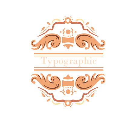 vintage label with ornaments elements design of retro and decorative theme Vector illustrationのイラスト素材