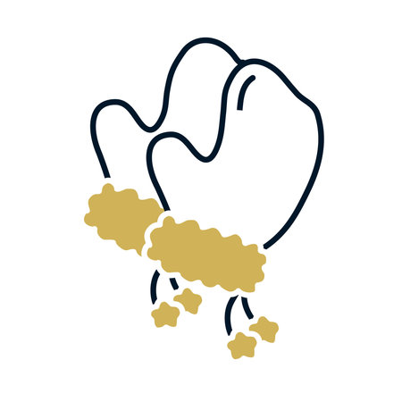 winter gloves icon over white background, half color half line style, vector illustrationのイラスト素材