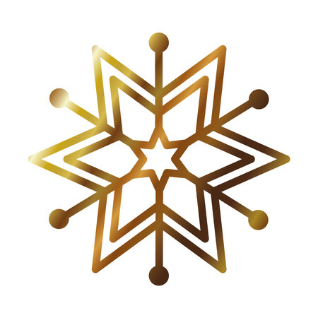 star snowflake icon over white background, gradient style, vector illustrationのイラスト素材