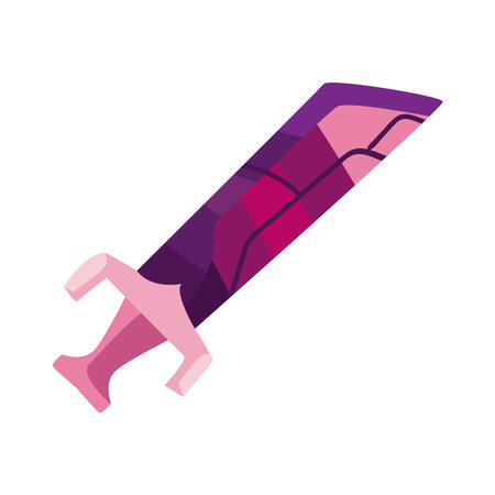 video game sword color purple on white background vector illustration designのイラスト素材