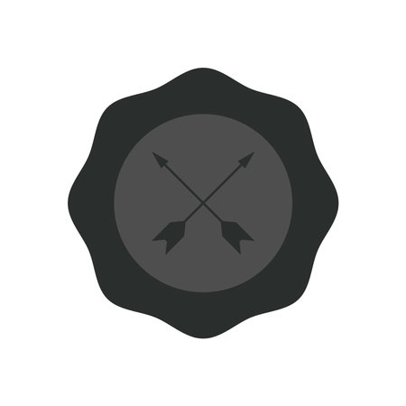 Hipster arrows in seal stamp design, Style vintage retro fashion culture theme Vector illustrationのイラスト素材