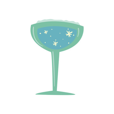 delicious cocktail in cup glass, on white background vector illustration designのイラスト素材