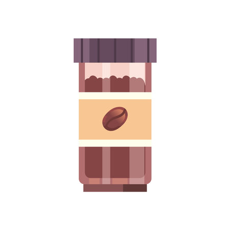 coffee granulated beans jar design of drink caffeine breakfast and beverage theme Vector illustrationのイラスト素材