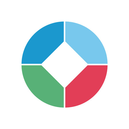 sign template round of colors, abstract creative symbol vector illustration designのイラスト素材