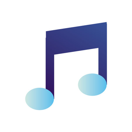 Note icon design, Music sound melody song musical art and composition theme Vector illustrationのイラスト素材