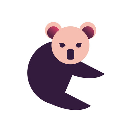 koala bear abstract style icon design, Animal zoo and life theme Vector illustration