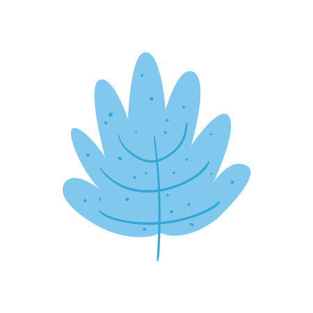 leaf daily sticker flat style icon design of Natural floral nature and plant theme Vector illustrationのイラスト素材