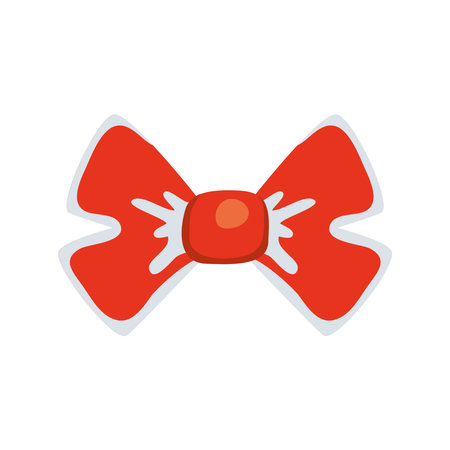 Winter bowtie icon design of Cloth season cold textile fashion warm accessory new year merry christmas and celebration theme Vector illustrationのイラスト素材