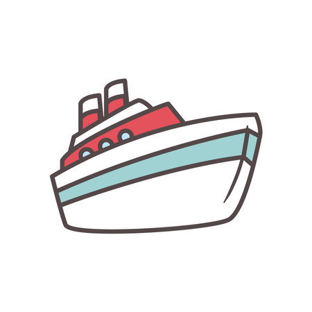 Ship vehicle design, Boat nautical transportation and marine theme Vector illustrationのイラスト素材