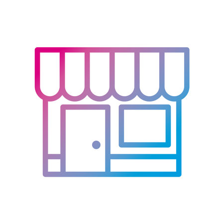 store gradient style icon design of Shop supermarket and market theme Vector illustrationのイラスト素材