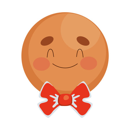 merry christmas cookie cartoon design, winter season and decoration theme Vector illustrationのイラスト素材