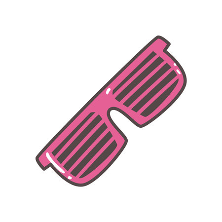 striped glasses design, Fashion style and accessory eyesight theme Vector illustrationのイラスト素材