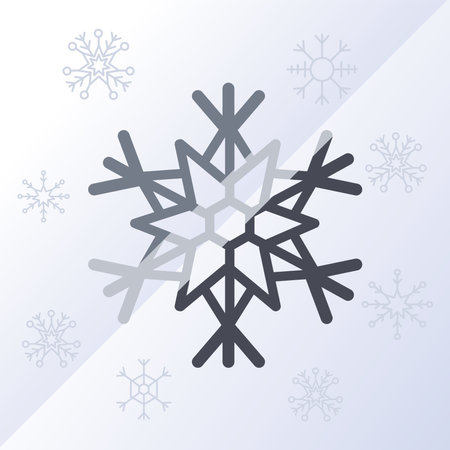 snowflake decoration, christmas and winter concept vector illustration designのイラスト素材