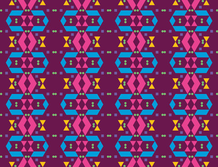 colorful geometric and abstract seamless pattern, vector illustration design