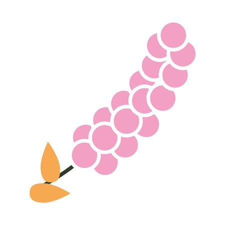 berries icon over white background, half line half color style, vector illustrationのイラスト素材