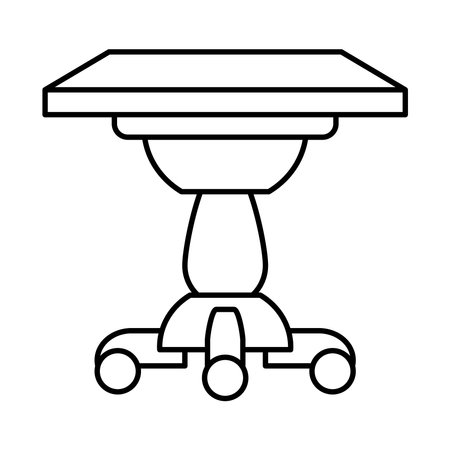furniture concept, table icon over white background, line style, vector illustrationのイラスト素材