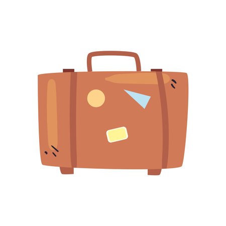 Bag flat style icon design, Baggage luggage tourism travel theme Vector illustrationのイラスト素材