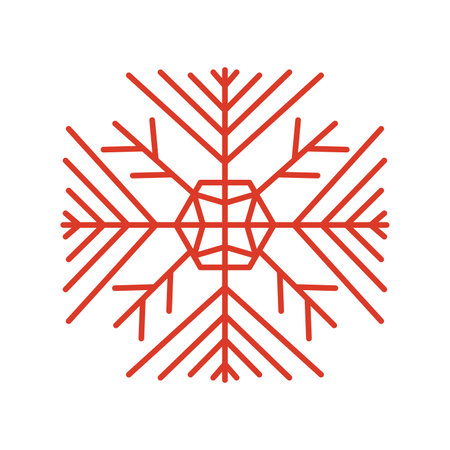 snowflake in square shape design, Winter snow merry christmas theme Vector illustrationのイラスト素材