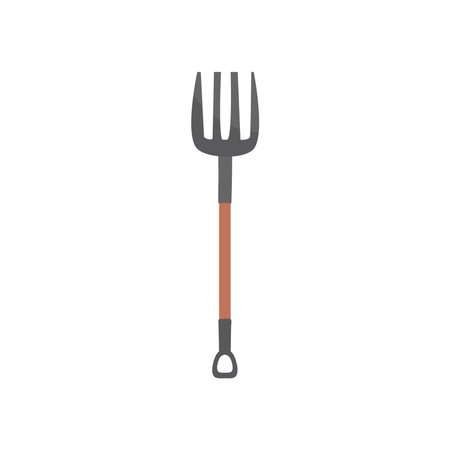 spading fork tool icon over white background, colorful design, vector illustrationのイラスト素材