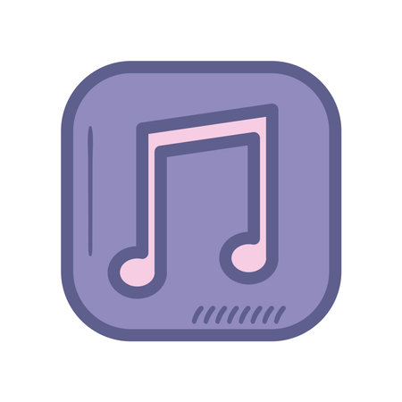 Note icon inside frame design, Music sound melody song musical art and composition theme Vector illustrationのイラスト素材