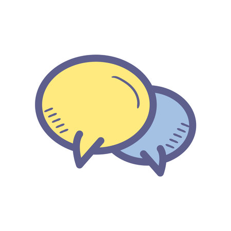 Communication bubbles design, Message discussion conversation and chatting theme Vector illustrationのイラスト素材