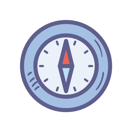 Compass instrument design, Tool navigation location north south west east travel map and adventure theme Vector illustrationのイラスト素材