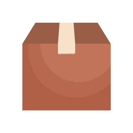 icon of carton box over white background, colorful design, vector illustrationのイラスト素材
