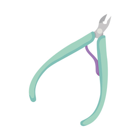 nail tool design, cuticule nipper icon over white background, colorful design, vector illustrationのイラスト素材