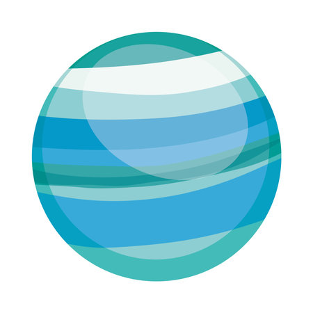 neptune planet icon over white background, colorful design, vector illustrationのイラスト素材
