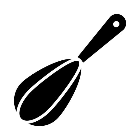 kitchen elements design, whisk icon over white background, silhouette style, vector illustrationのイラスト素材