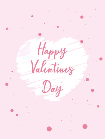 happy valentines day pointed card design of love passion romantic theme Vector illustrationのイラスト素材