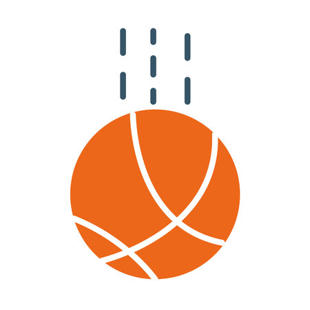 basketball ball icon over white background, line style, vector illustrationのイラスト素材