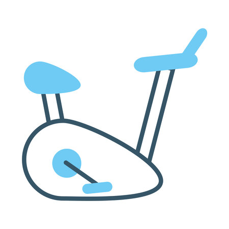 bike machine icon over white background, line style, vector illustrationのイラスト素材