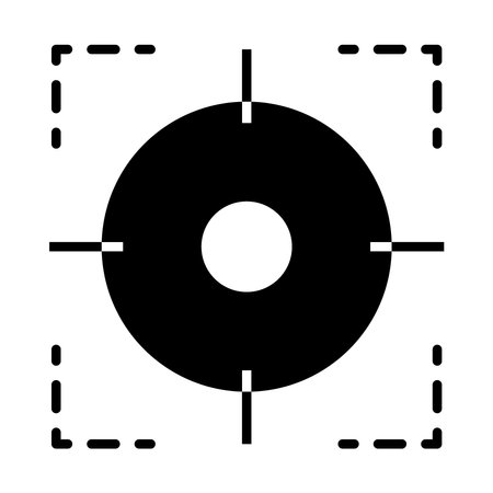 augmented reality design, target icon over white background, line style, vector illustrationのイラスト素材