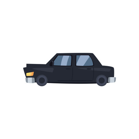black car design of Vehicle automobile auto and transportation theme Vector illustrationのイラスト素材