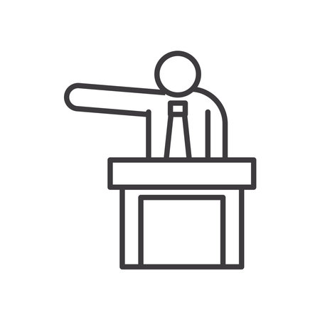Businessman avatar on podium design, man business management people and corporate theme Vector illustrationのイラスト素材
