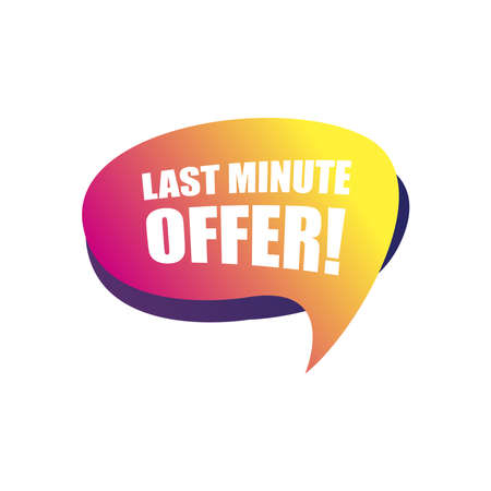 last minute offer in gradient bubble design, sale offer shopping and discount theme Vector illustrationのイラスト素材
