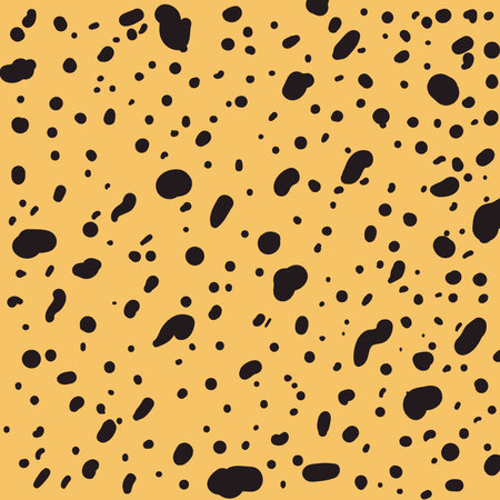 animal print yellow with black points background design, Pattern wallpaper texture and skin theme Vector illustrationのイラスト素材