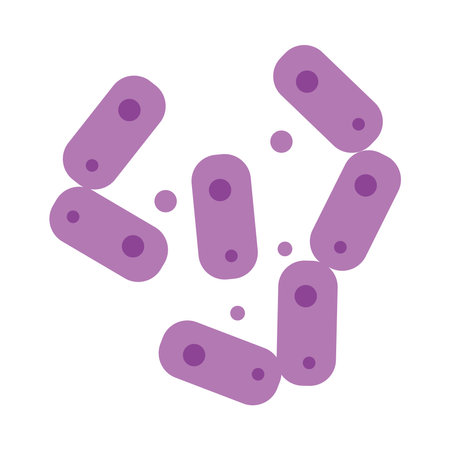 mycobacteria bacterias icon over white background, colorful design, vector illustrationのイラスト素材