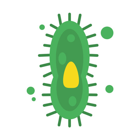 vibrio bacteria icon over white background, colorful design, vector illustrationのイラスト素材