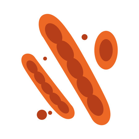 icon of orange vibrios bacterias over white background, colorful design, vector illustrationのイラスト素材
