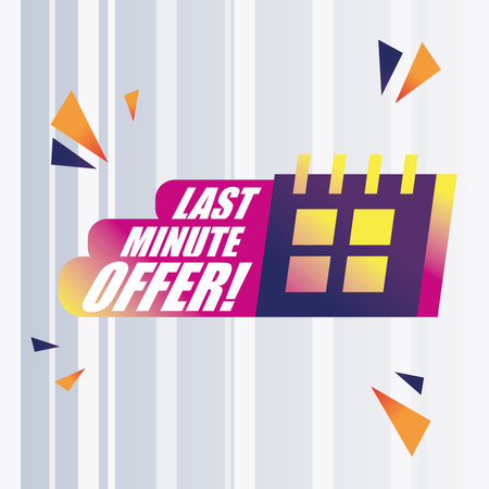 last minute offer with calendar design, sale offer shopping and discount theme Vector illustrationのイラスト素材