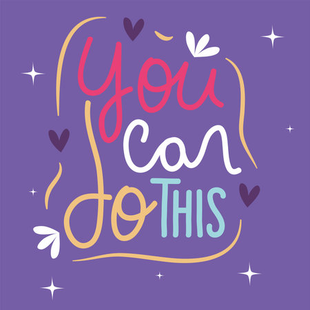 you can do this design of covid 19 virus lettering message theme Vector illustrationのイラスト素材