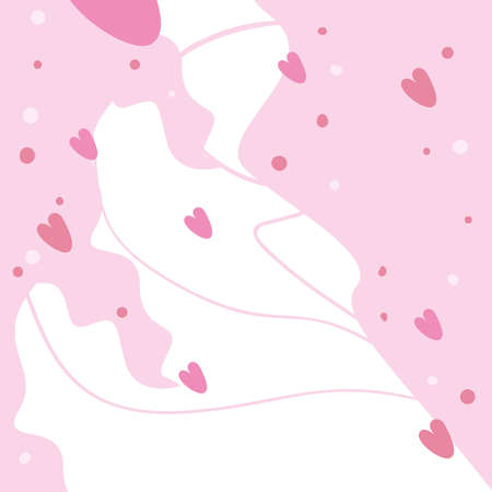 Abstract pattern background with hearts design, Art and wallpaper theme Vector illustrationのイラスト素材