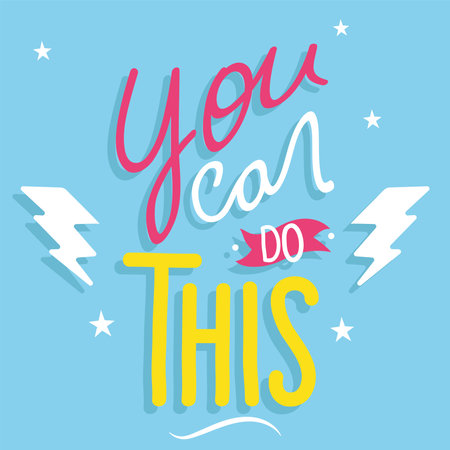 you can do this with thunders design of covid 19 virus lettering message theme Vector illustrationのイラスト素材