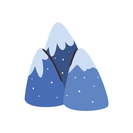 Winter blue mountains design, nature and outdoor theme Vector illustrationのイラスト素材